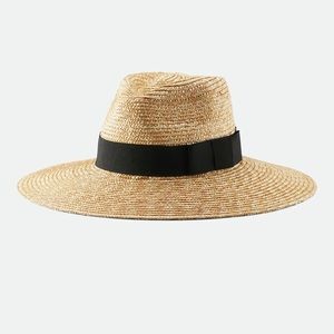 Brixton Joanna straw hat with black ribbon